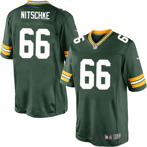 Men's Limited Ray Nitschke Nike Jersey Green Home - #66 NFL Green Bay Packers